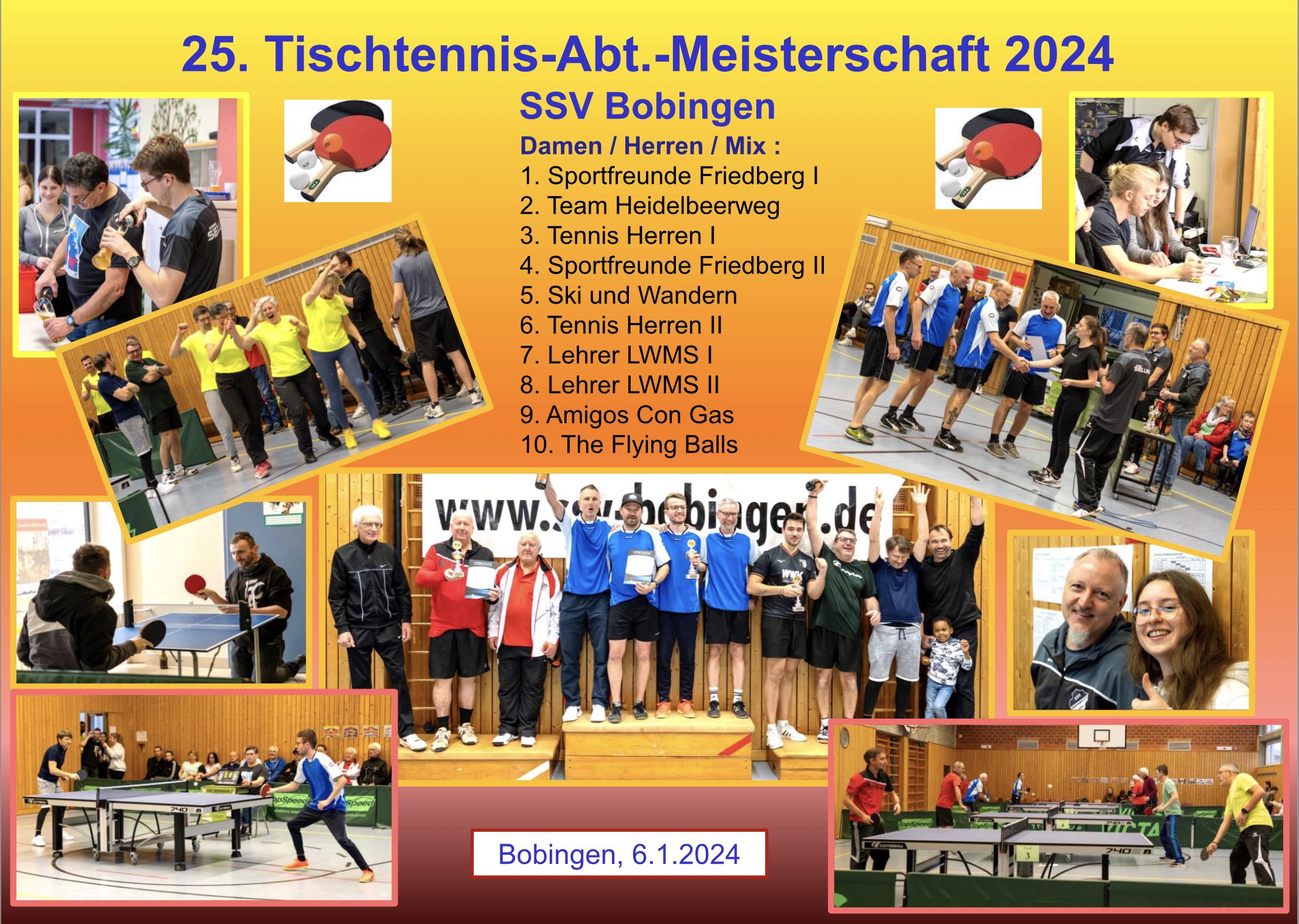 25. Tischtennis-Abteilungs-Meisterschaft 2024